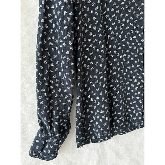 Vintage 80's Burberrys Blue Silk Button Up Blouse Size 6 Lapel Neck Long Sleeve - Picture 3 of 9